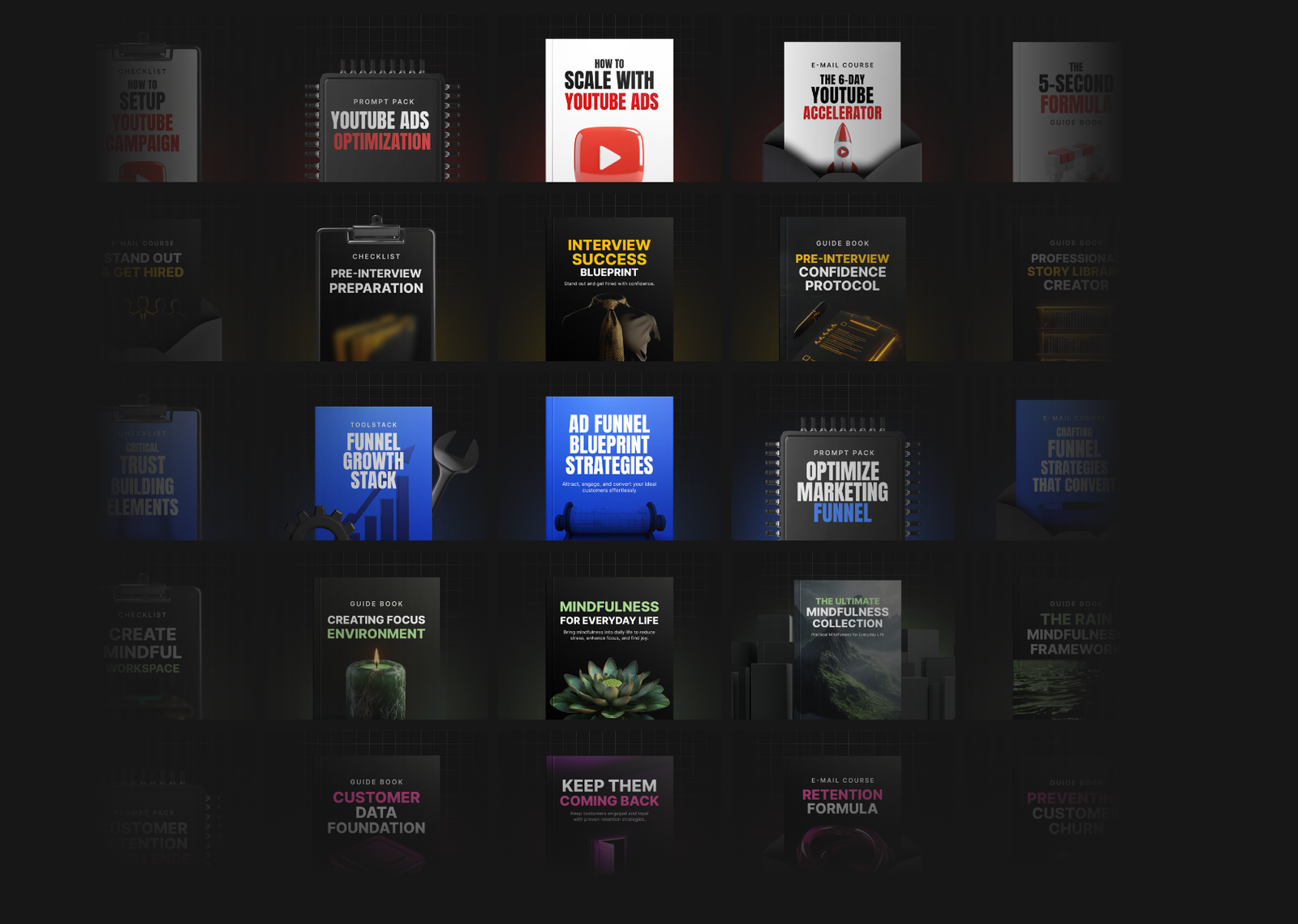 New products added each week preview grid